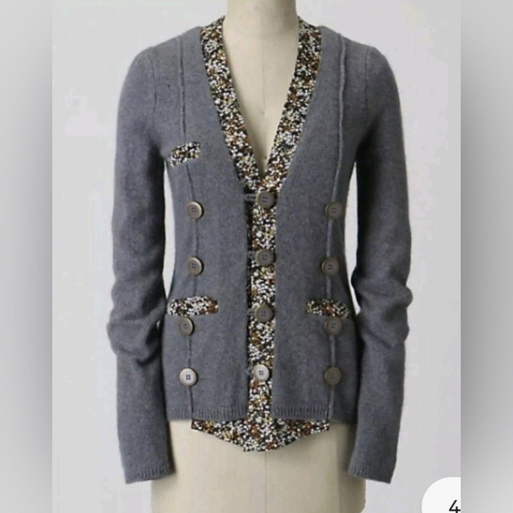Anthropologie Blooms Revealed Cardigan Sweater